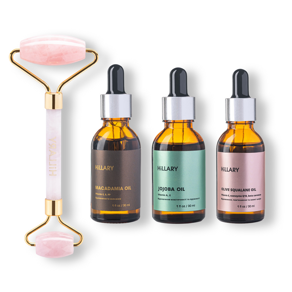 Natural Oil Set + Massage Roller