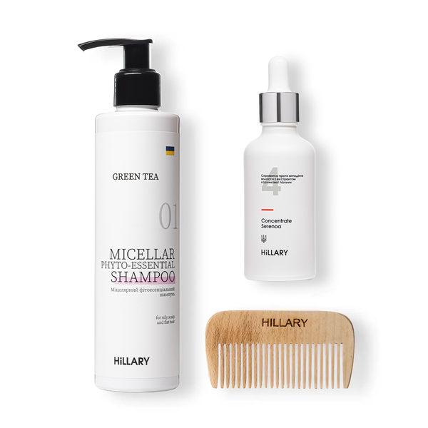 Concentrate Serenoa Hair Serum + Green Tea Phyto-essential Shampoo & Comb