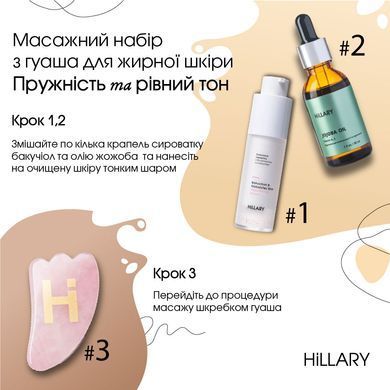 Масажний набір з гуаша для жирної шкіри Пружність та рівний тон - фото №1