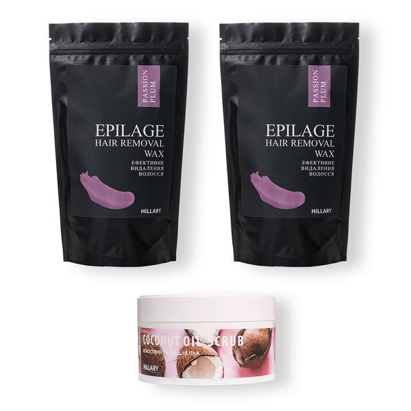Passion Plum Hair Removal Granule Set + Coconut Oil Scrub