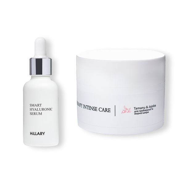Hyaluronic serum Smart Hyaluronic + Cream for oily and problematic skin Tamanu & Jojoba